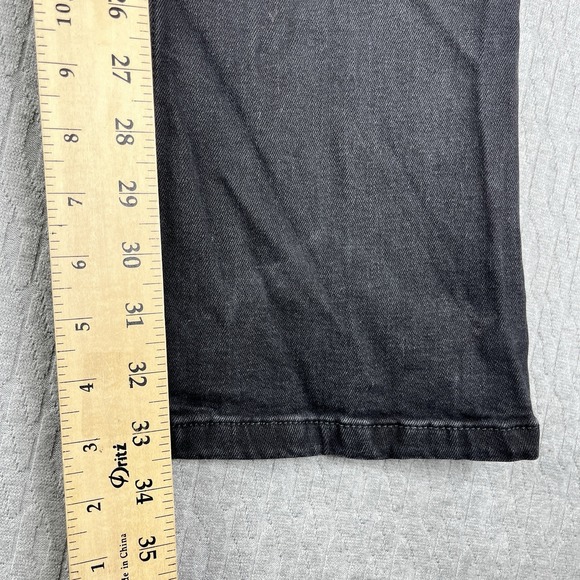 New Bootcut ZARA High Rise Flare Black Jeans Women 6/28X33 1/2 Distressed - Picture 7 of 16